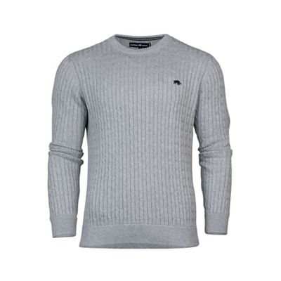 Raging Bull Crew Neck Cable Knit Sweater